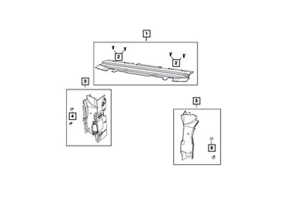 Mopar Fender to Radiator Seal; Driver Side (18-25 2.0L or 3.6L Jeep Wrangler JL)